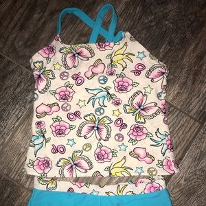 Girls’ Butterfly Criss Cross Tankini
